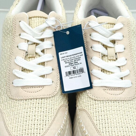 Universal Thread Womens Light Beige Platform Sneakers Size 12 Textured Knit NWD - Picture 7 of 9